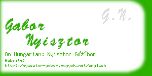 gabor nyisztor business card